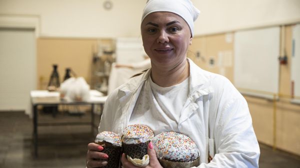 Освящение пасхальных куличей и кексов