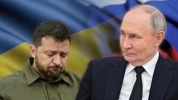 Владимир Зеленский и президент России Владимир Путин
