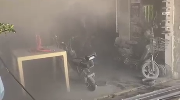 Пожар в магазине на пляже Ялты