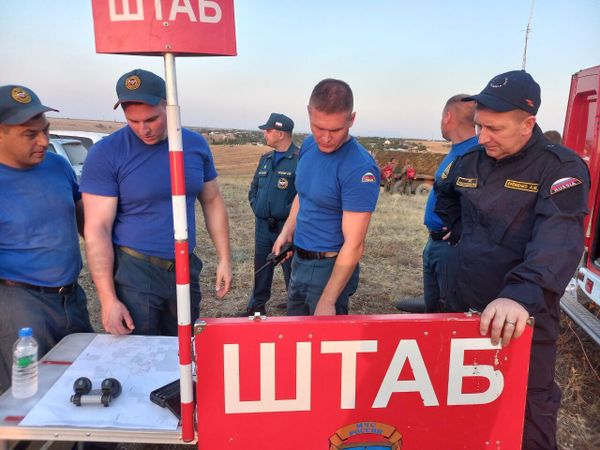 Пожар в Симферопольском районе Крыма