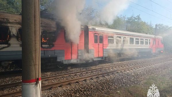 В Краснодарском крае произошло возгорание в электропоезде