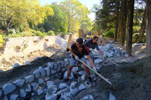 Ремонт подпорной стены в Пионерском раке в Ялте