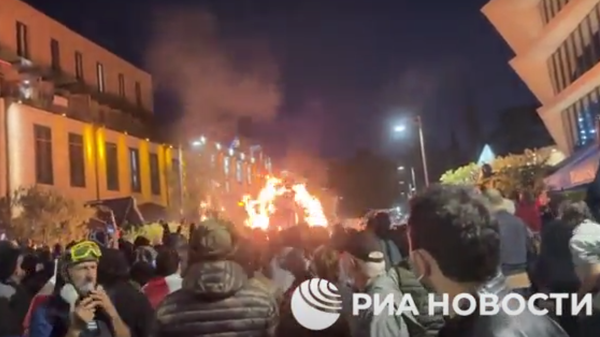 Акции протеста оппозиции в Грузии
