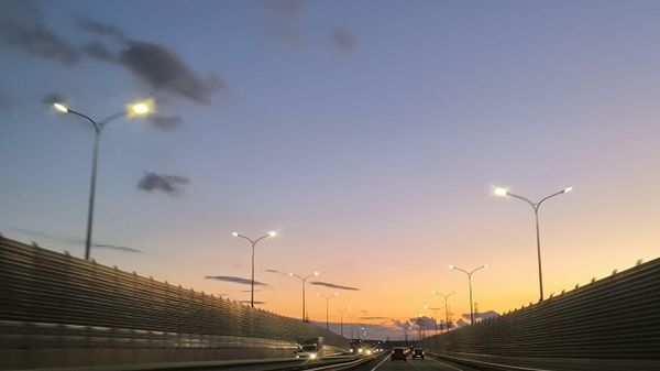 Трасса Таврида в Крыму на закате