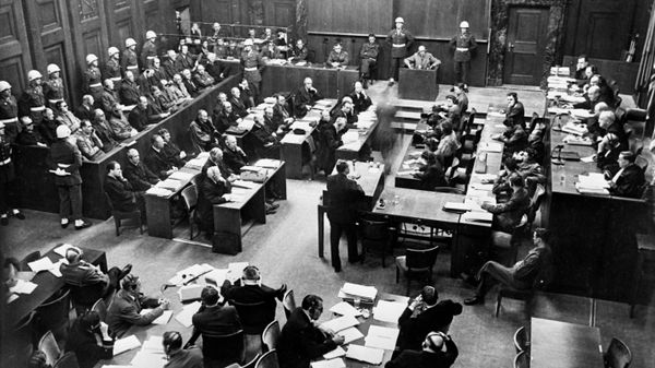 Нюрнбергский процесс. 20 ноября 1945 года – 1 октября 1946 года. В зале суда.