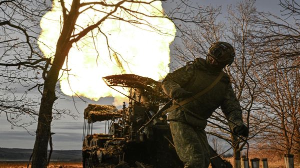 Боевая работа расчета САУ 2С7 Пион 45-й артбригады на Купянском направлении