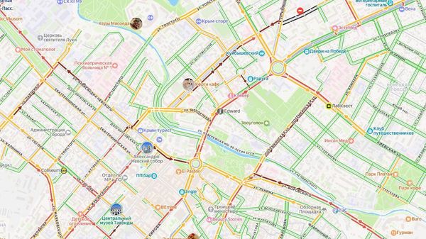 Пробки в Симферополе достигли 7 баллов