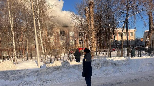 Пожар в Новосибирске