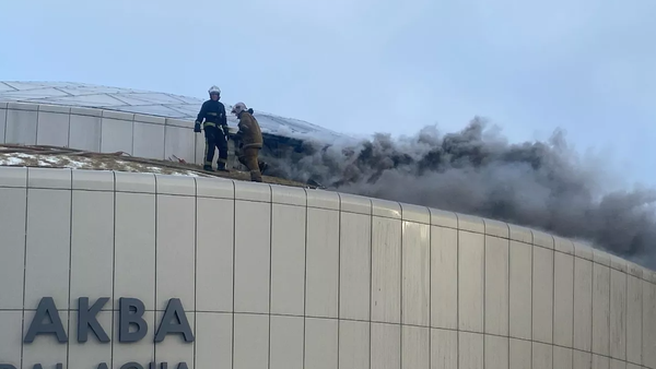 Ликвидация возгорания на кровле аквапарка в Суздале
