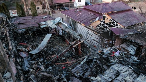 Последствия атаки БПЛА ВСУ на поселок Хорлы в Херсонской области