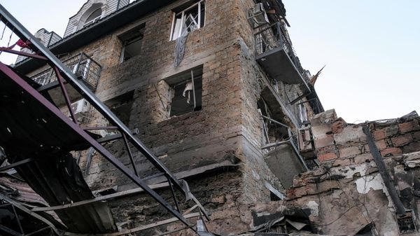 Последствия атаки БПЛА ВСУ на поселок Хорлы в Херсонской области