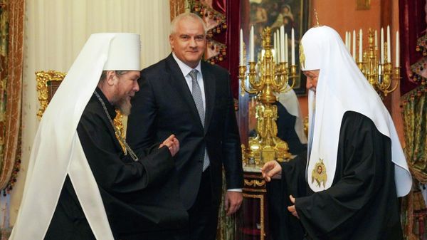 Митрополит Симферопольский и Крымский Тихон и глава РК Сергей Аксенов встретились с патриархом Всея Руси Кириллом