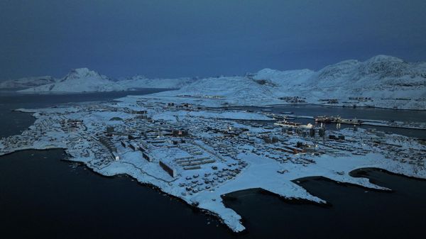 Вид с дрона на Нуук, Гренландия, 7 февраля 2026 года. REUTERS/Stoyan Nenov
