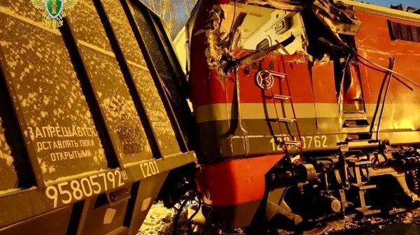 Локомотив и несколько вагонов сошли с рельсов в Пермском крае