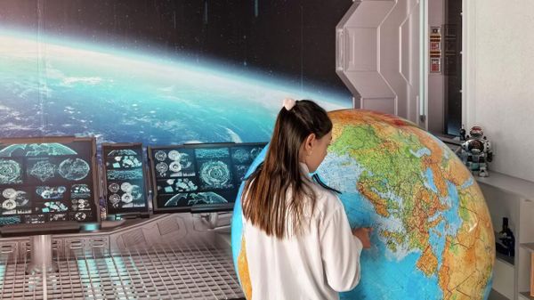 В космическом классе школы поселка Научное