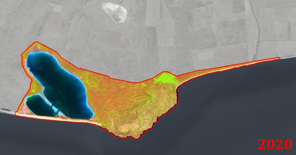 Снимки Опукского заповедника в Крыму из космоса