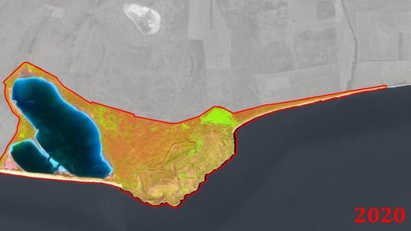 Снимки Опукского заповедника в Крыму из космоса
