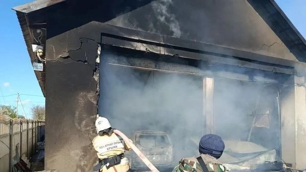 Пожар в Нижнегорском районе