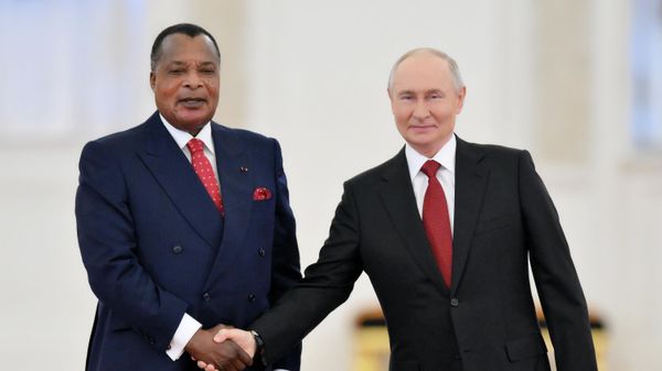 Встреча президента РФ Владимира Путина и президента Конго Дени Сассу-Нгессо