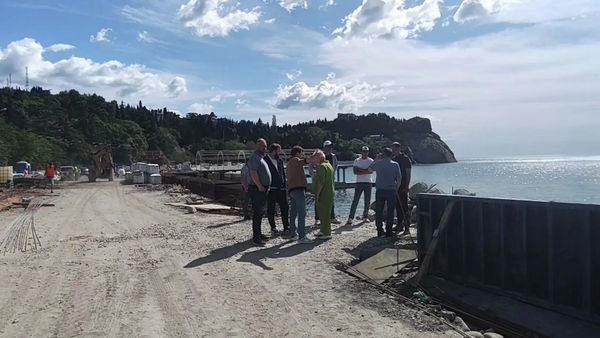 Ремонт набережной в Алуште