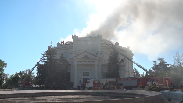 Панорама Оборона Севастополя горит после атаки ВСУ