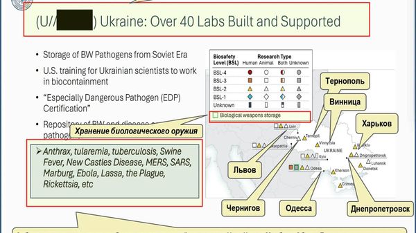 Карта расположения биолабораторий на Украине