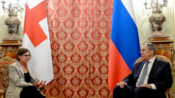 Встреча главы МИД РФ С. Лаврова и президента МККК М. Сполярич