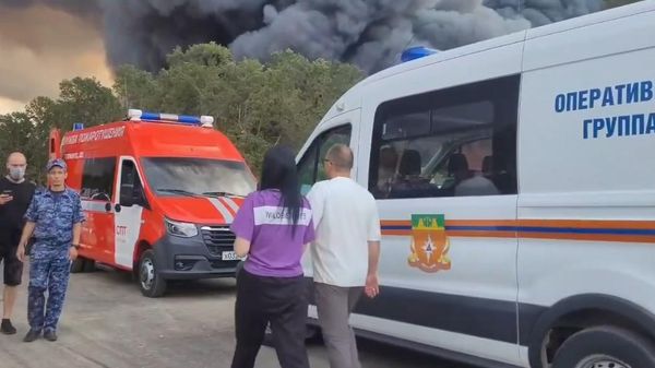 Пожар на складе WB в Краснодаре