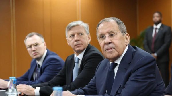 Сергей Лавров на встрече с Государственным секретарем США Марко Рубио на полях министерских мероприятий по линии АСЕАН
