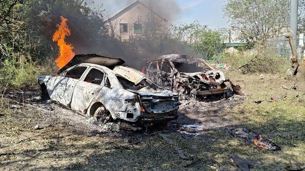 Последствия атаки украинских дронов в ЛНР