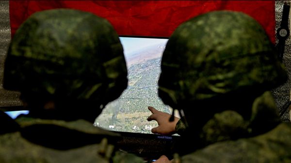 Боевая работа расчета БПЛА