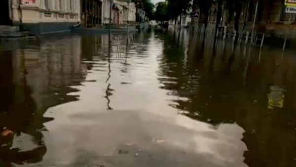 Последствия ливня в Евпатории