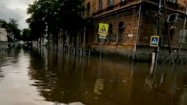 Последствия ливня в Евпатории