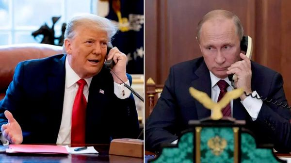 Президент США Д.Трамп  и президент России В. Путин