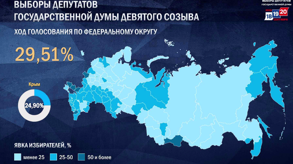 Явка на выборах в России к 21:00 превысила 29 процентов