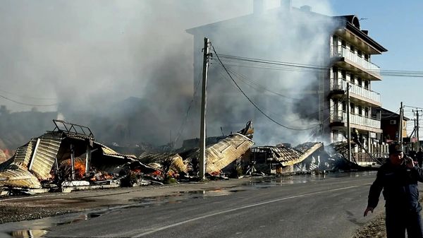 Жилой дом сгорел в Анапе после ДТП
