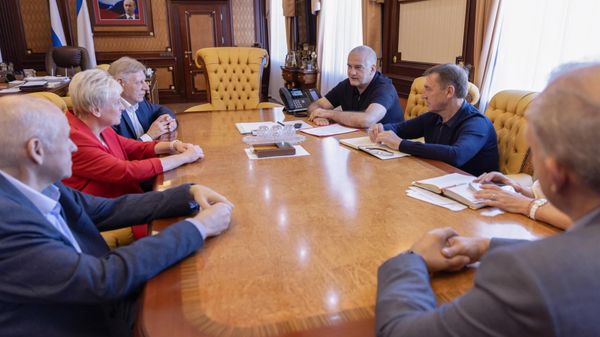 Встреча главы Крыма Сергея Аксенова и членов правительства РК с аудиторами Контрольно-счетной палаты Москвы