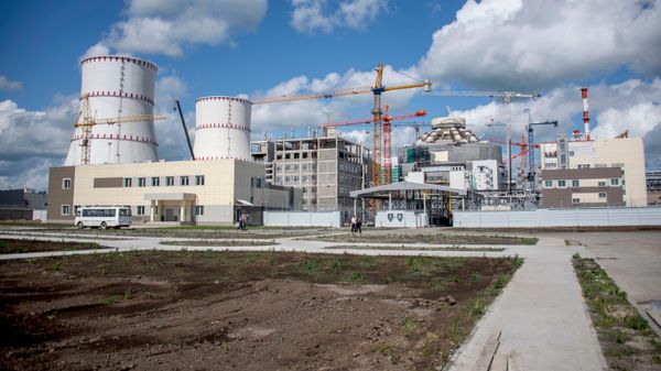 Строительство энергоблока №1 Курской АЭС-2 в Курчатовском районе Курской области