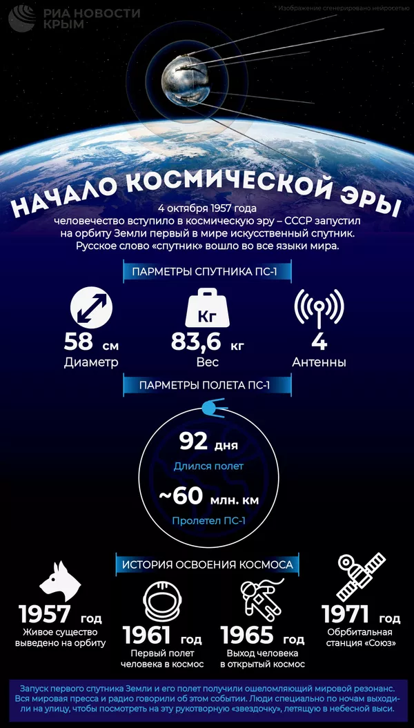 Начало космической эры – инфографика