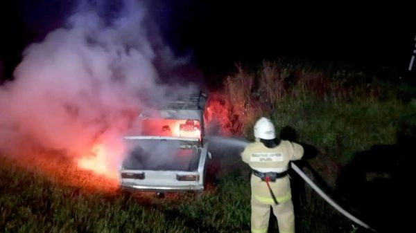 На трассе Таврида в Крыму сгорела машина