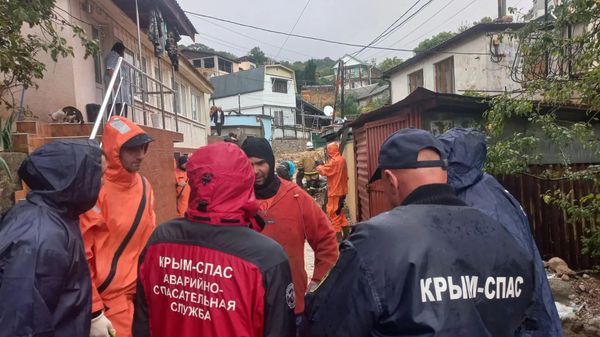 Ликвидация последствий схода ливневых потоков в Кореизе