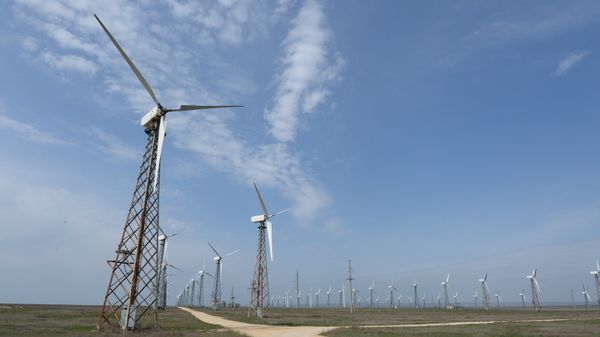 Ветровые электростанции в поселке Мирный