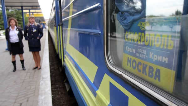 Железнодорожный вокзал в Симферополе. Архивное фото