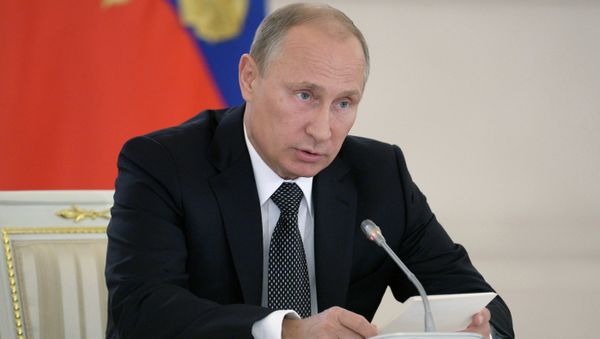 Президент России Владимир Путин на заседании Государственного совета РФ в Кремле