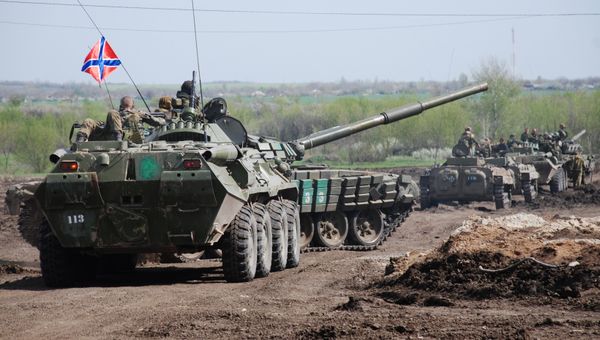 Учения мотострелкового батальона Викинги ополчения ДНР