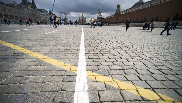 Разметка на Красной площади