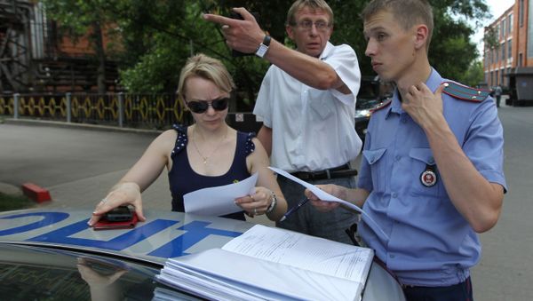 Работа ДПС ГИБДД Восточного административного округа города Москвы