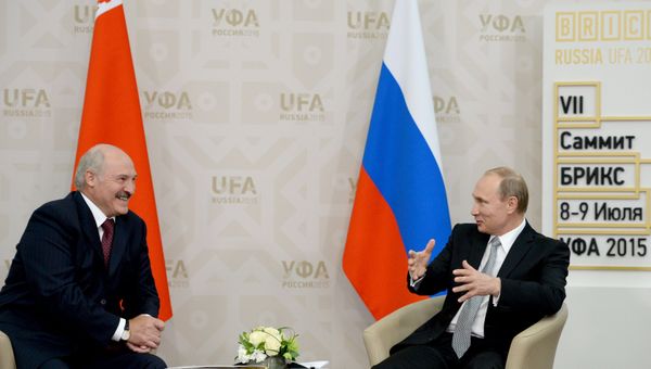 Беседа Президента Российской Федерации Владимира Путина с Президентом Республики Белоруссия Александром Лукашенко