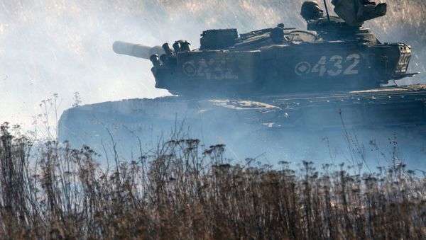 Танковые учения Балтийского флота на полигоне Армейское