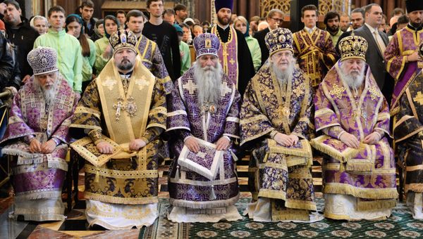 Патриаршее служение в Великий Четверг в храме Христа Спасителя